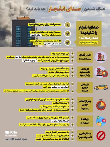 بایدها و نبایدها در زمان شنیدن صدای انفجار