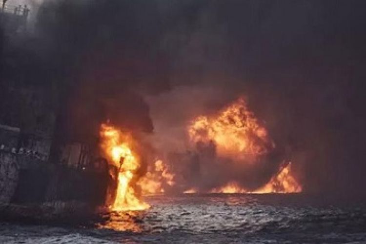 گسترش آلودگی نفتی نفتکش سانچی در دریای چین