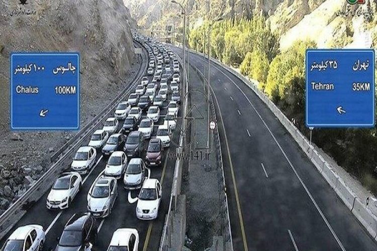 ترافیک سنگین در آزادراه تهران-شمال/ مسافران صبور باشند