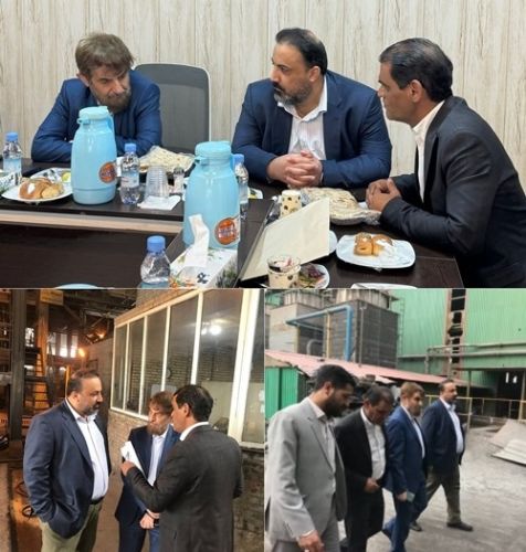 بازدید رئیس گروه اقتصادی دفتر مقام معظم رهبری و مدیرعامل پتروشیمی شازند از شهرک صنعتی چناران مشهد