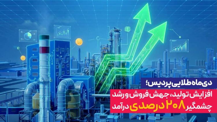 دی‌ماه طلایی پردیس؛ افزایش تولید، جهش فروش و رشد چشمگیر 208 درصدی درآمد