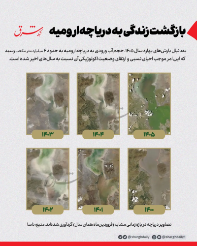 دریاچه ارومیه زنده شد دریاچه ارومیه زنده شد