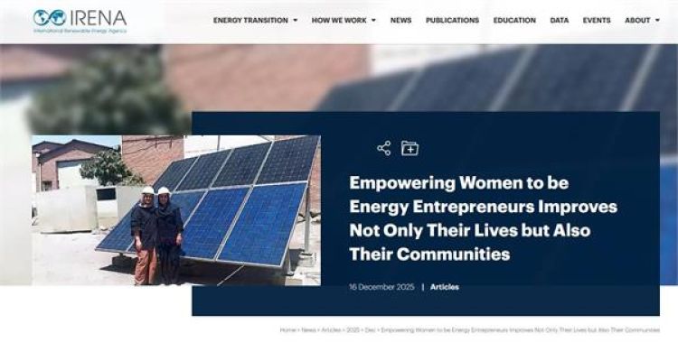 گزارش آژانس بین المللی انرژی های تجدیدپذیر از حضور فعال زنان ایرانی در گذار انرژی جهان